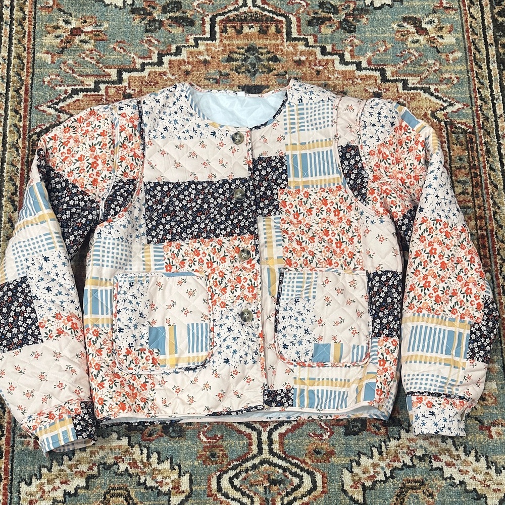 Floral Patchwork Quilted Jacket